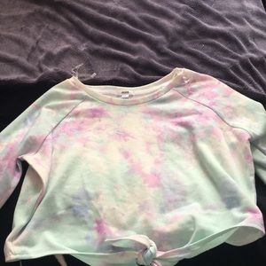 A tide crop top shirt